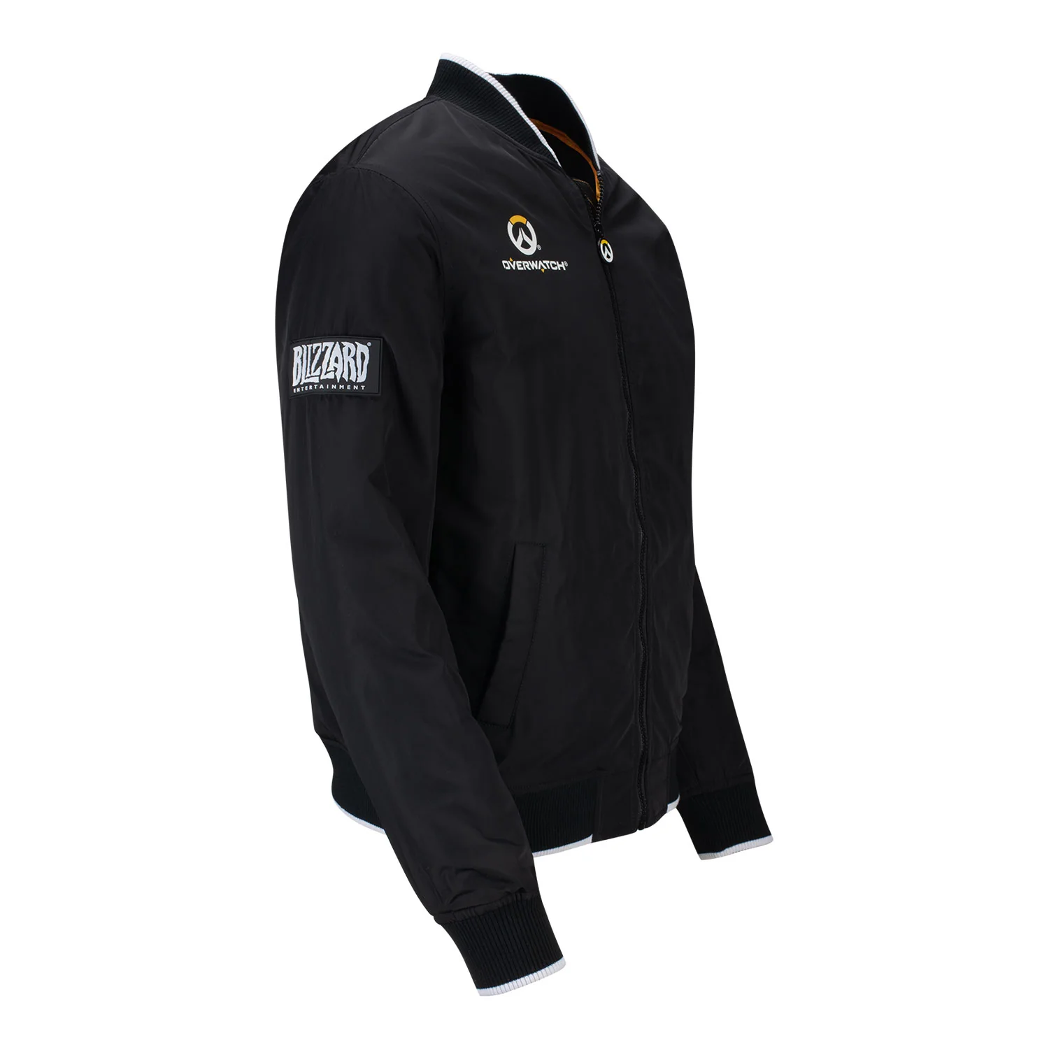 Overwatch Logo Men's Black Zip-Up Bomber Jacket - Image 4